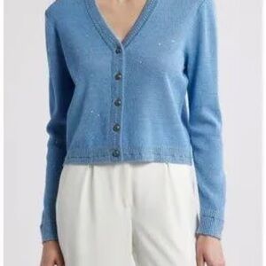 Kobi Halperin Blue Cardigan Sweater